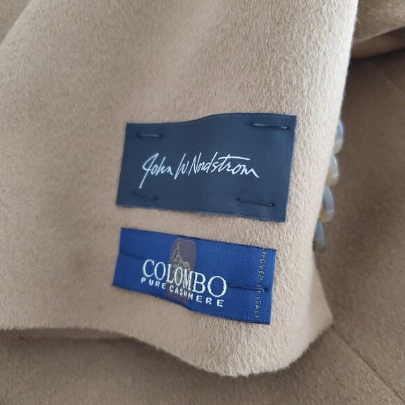 John Nordstrom Mens 100% Colombo Cashmere Tan Sport Coat Size 46XL 2 Button NWt - Picture 5 of 10